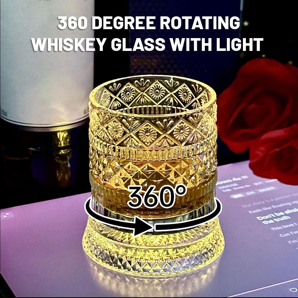 Wine Beer The Whiskey - Вращающийся стакан для виски, креативный хрустальный