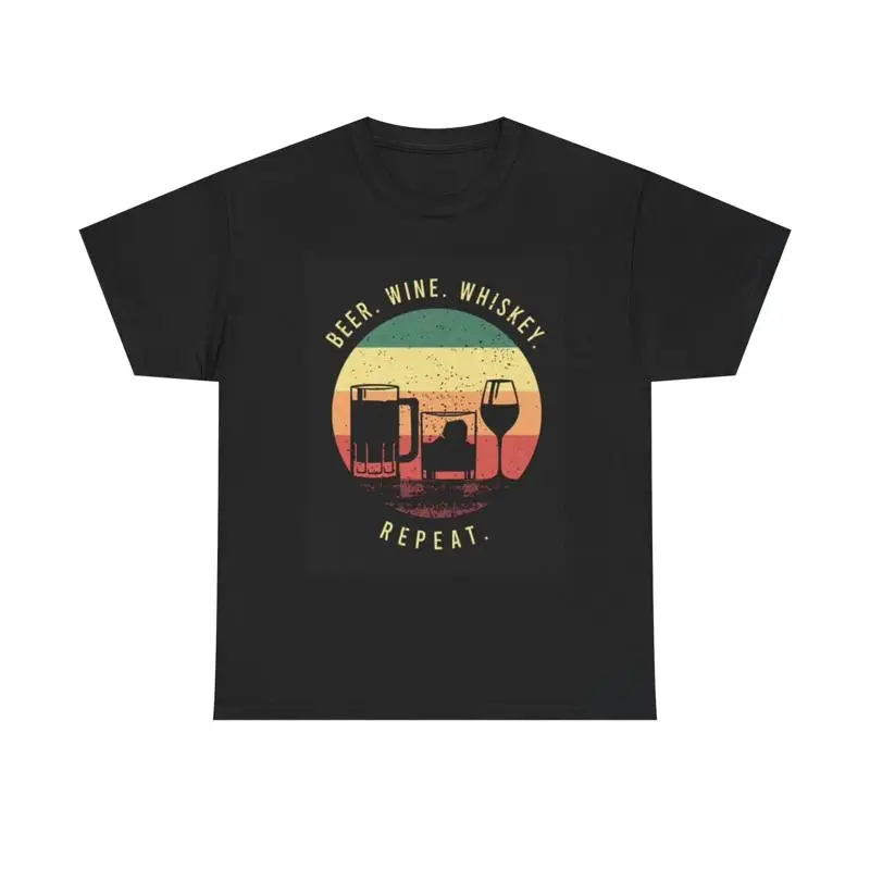 Wine Beer The Whiskey - Футболка «Пиво, Виски, Вино» для веселой