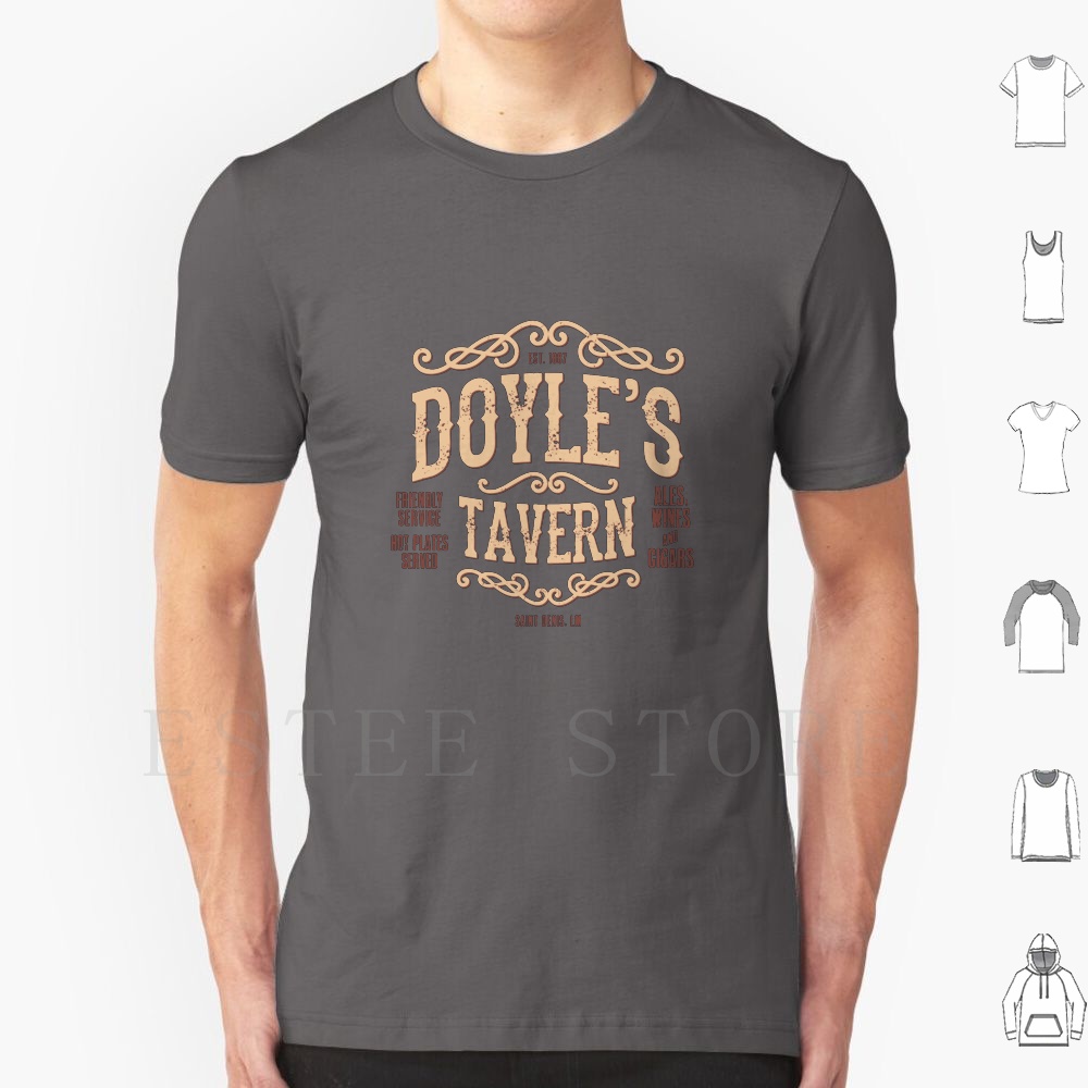 Wine Beer Pub - Футболка Doyle's Tavern с принтом, хлопковая