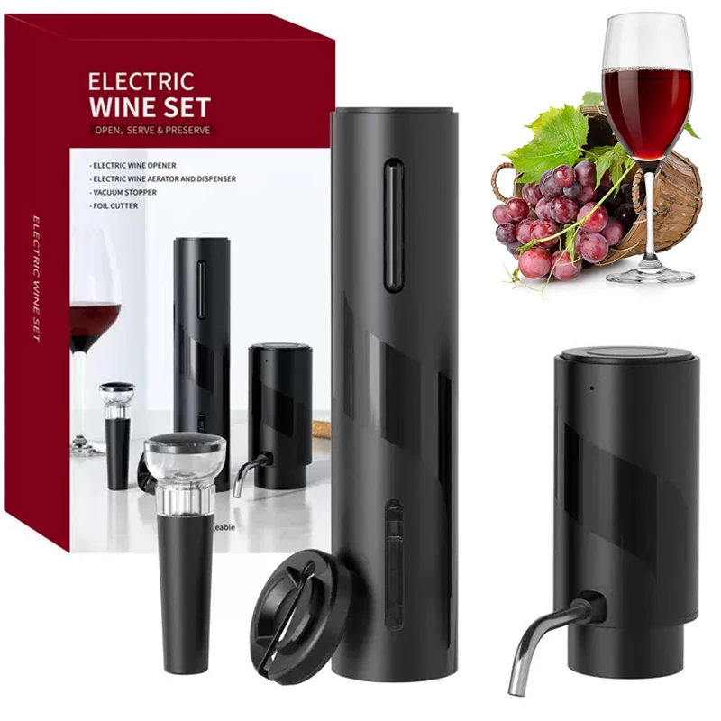 Decanter Aerator Set - Перезаряжаемый через USB электрический набор открывалок