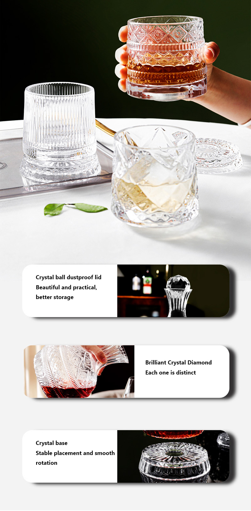 Вращающийся графин для вина DE – обзор и цена Wine Beer The Whiskey