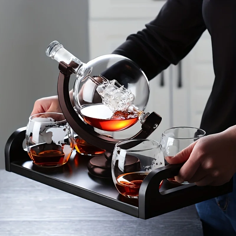 Графин для виски в форме глобу – обзор и цена Decanter Aerator Set