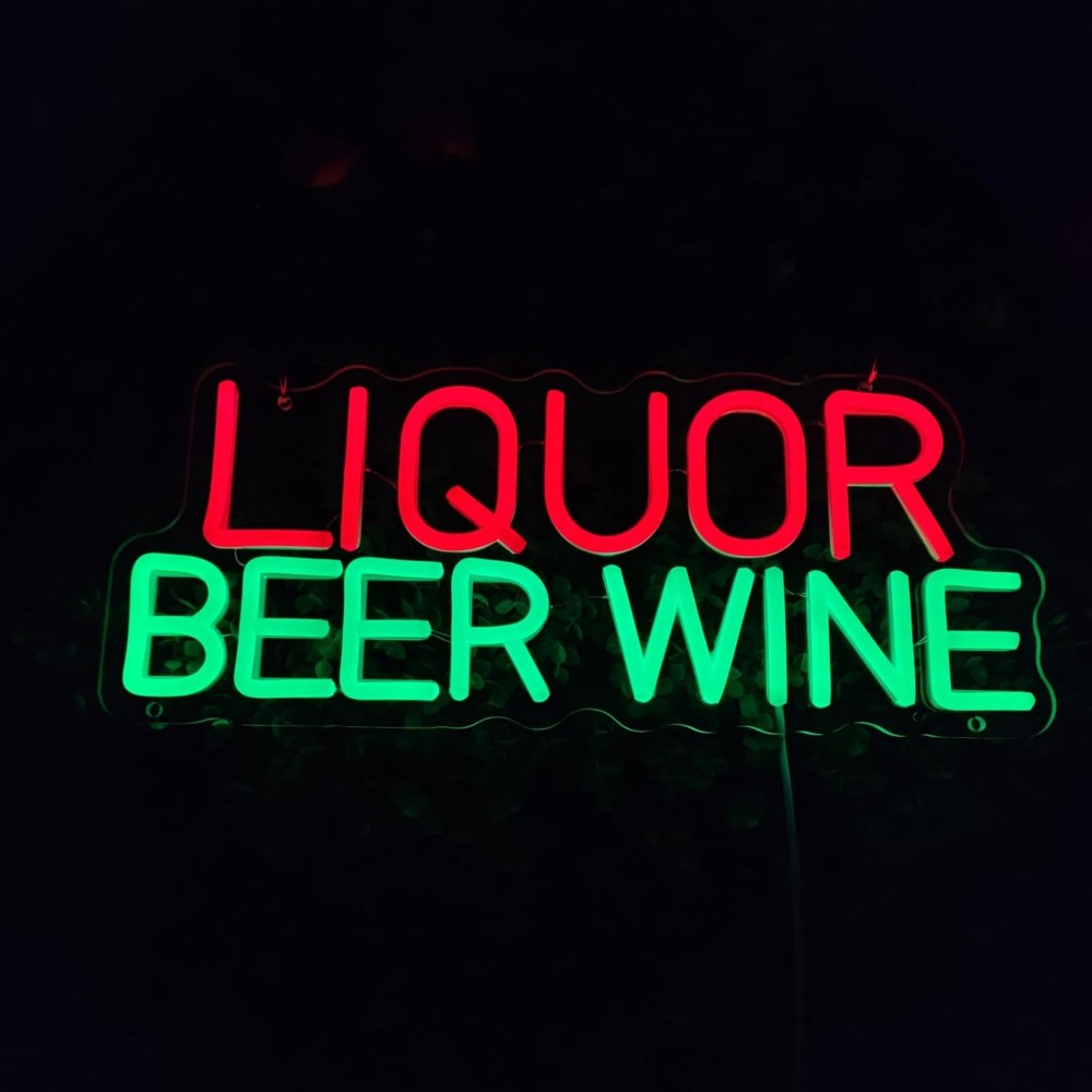 Светодиодная неоновая вывеска  – обзор и цена Wine Beer Store