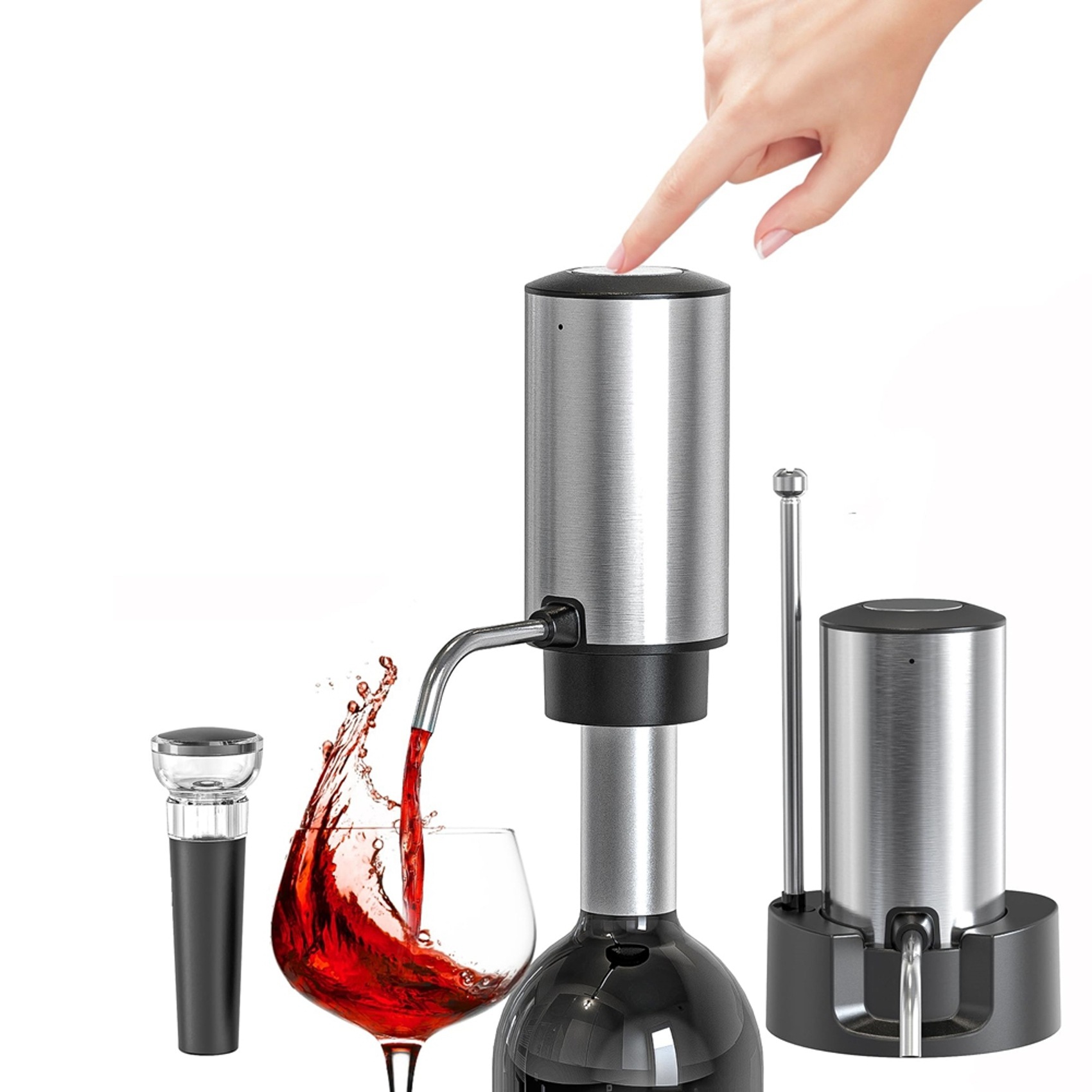 Электрический аэратор для вина – обзор и цена Decanter Aerator Set