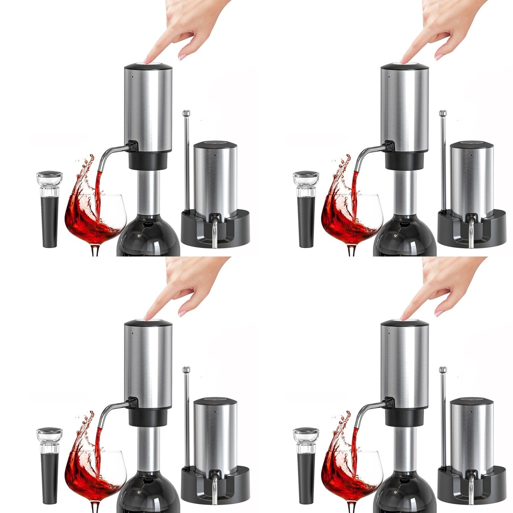 Электрический аэратор для вина – обзор и цена Decanter Aerator Set