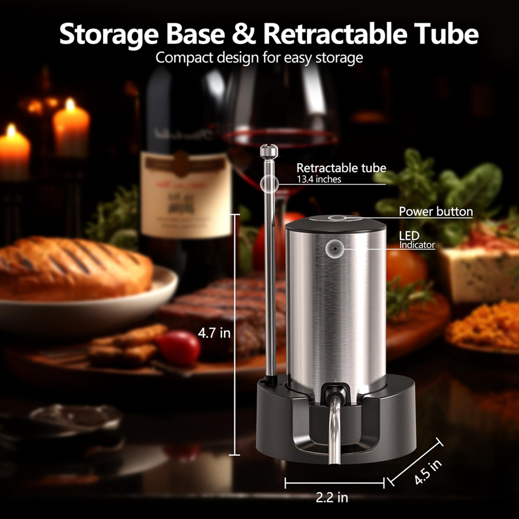 Электрический аэратор для вина – обзор и цена Decanter Aerator Set