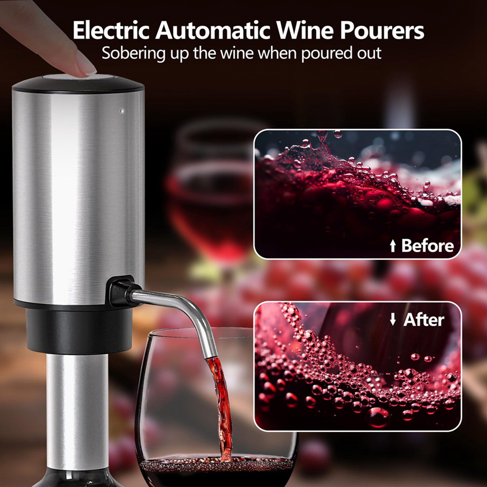 Электрический аэратор для вина – обзор и цена Decanter Aerator Set