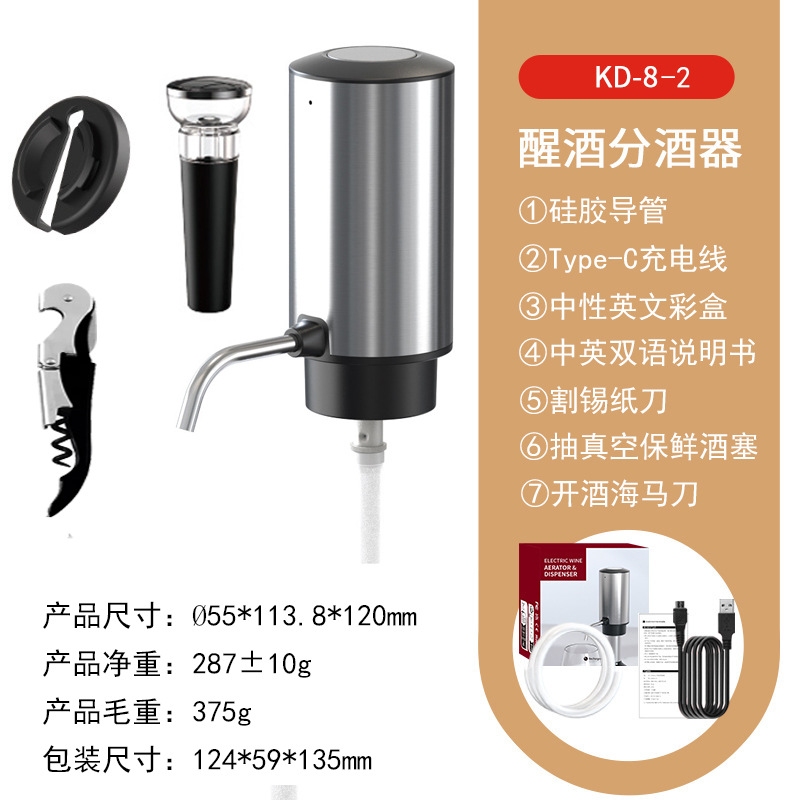 Набор 2-в-1: перезаряжаемый эл – обзор и цена Decanter Aerator Set